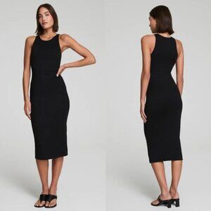 NWT Spanx Smooth Jersey Midi Racerback Classic Black Tank Dress Size 2X